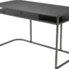 Casa Padrino Luxus Schreibtisch mit Schublade und abnehmbaren Regalaufsatz Dunkelgrau 130 x 60 x H. 75 cm - Büromöbel