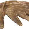 Casa Padrino Luxus Schreibtisch Deko Hand Vintage Messingfarben 29 x 16 x H. 3 cm - Messing Deko Objekt - Luxus Deko Accessoires