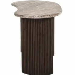 Casa Padrino Luxus Schreibtisch mit Marmorplatte Beige / Dunkelbraun 150 cm - Büro Möbel