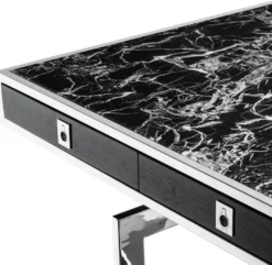 Casa Padrino Luxus Schreibtisch mit 4 Schubladen 190 x 90 x H. 74,5 cm - Luxus Kollektion