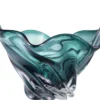 Casa Padrino Luxus Schüssel Grün 42 x 27 x H. 25 cm - Moderne Deko Schüssel aus mundgeblasenem Glas - Deko Accessoires - Luxus Qualität