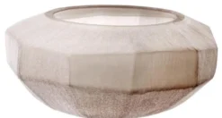 Casa Padrino Luxus Schüssel Sandfarben Ø 36 x H. 15 cm - Luxus Wohnzimmer Dekoration