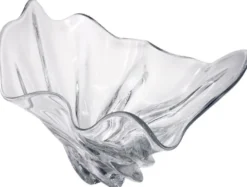 Casa Padrino Luxus Schüssel 42 x 27 x H. 25 cm - Moderne Deko Schüssel aus mundgeblasenem Glas - Deko Accessoires - Luxus Qualität