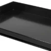 Casa Padrino Luxus Serviertablett mit Ständer Schwarz 77 x 59,5 x H. 81,5 cm - Abnehmbares und klappbares Mahagoni Tablett - Luxus Accessoires