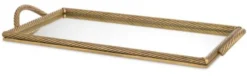 Casa Padrino Luxus Serviertablett Vintage Messing 81 cm