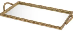 Casa Padrino Luxus Serviertablett Vintage Messing 81 cm