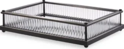 Casa Padrino Luxus Serviertablett Bronzefarben 39,5 x 28,5 x H. 9 cm - Verspiegeltes Edelstahl Tablett - Luxus Gastronomie Accessoires