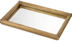 Casa Padrino Luxus Serviertablett Vintage Messing 60 cm