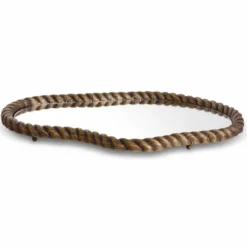 Casa Padrino Luxus Serviertablett Antik Messing 66,5 cm - Luxus Accessoires
