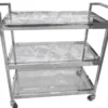 Casa Padrino Luxus Servierwagen Silber 93 x 40 x H. 79 cm - Hotel Restaurant Gastronomie Trolley