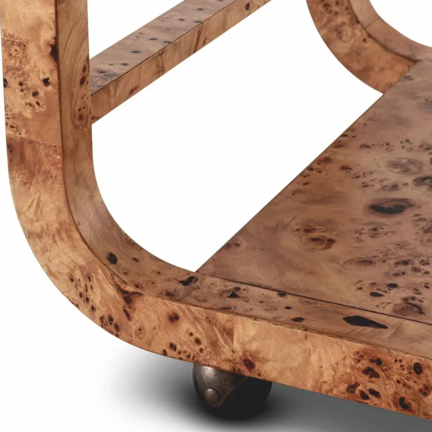 Casa Padrino Luxus Servierwagen Hellbraun 80 x 48 x H. 75 cm - Gastronomie Accessoires - Hotel Accessoires - Luxus Accessoires