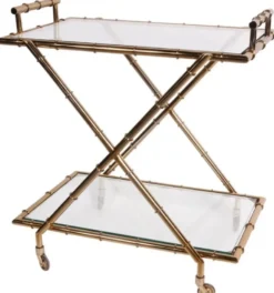 Casa Padrino Luxus Servierwagen Antik Gold - Hotel & Restaurant Accessoires