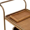 Casa Padrino Luxus Servierwagen Naturfarben / Vintage Messing