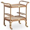 Casa Padrino Luxus Servierwagen Braun / Naturfarben 89 cm - Hotel Trolley