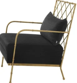 Casa Padrino Luxus Sessel Antik Messing 64,5 x 71,5 x H. 83 cm - Limited Edition