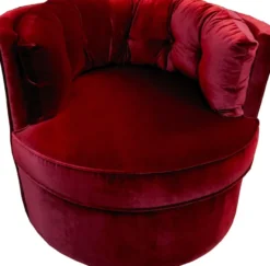Casa Padrino Luxus Sessel Bordeauxrot 90 x 86 x H. 72 cm - Wohnzimmer Sessel mit edlem Samtstoff - Wohnzimmer Möbel - Luxus Qualität