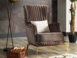 Casa Padrino Luxus Sessel Braun / Gold 70 x 75 x H. 80 cm - Wohnzimmer Sessel - Hotel Sessel - Wohnzimmer Möbel - Hotel Möbel - Luxus Möbel - Luxus Einrichtung