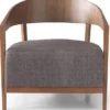 Casa Padrino Luxus Sessel Braun / Grau 70 x 63 x H. 70 cm - Wohnzimmer Sessel mit gebogener Rückenlehne - Hotel Sessel - Wohnzimmer Möbel - Luxus Möbel - Luxus Wohnzimmer Einrichtung