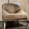 Casa Padrino Luxus Sessel Braun / Silber 85 x 88 x H. 90 cm - Wohnzimmer Sessel - Wohnzimmer Möbel - Luxus Kollektion