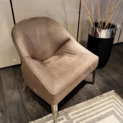 Casa Padrino Luxus Sessel Braun / Silber 85 x 88 x H. 90 cm - Wohnzimmer Sessel - Wohnzimmer Möbel - Luxus Kollektion