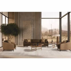 Casa Padrino Luxus Sessel Braun / Dunkelbraun / Schwarz - Wohnzimmer & Hotel Möbel