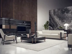 Casa Padrino Luxus Sessel Cremeweiß / Matt Schwarz 71 x 78 x H. 92 cm - Wohnzimmer Sessel - Hotel Sessel - Wohnzimmer Möbel - Hotel Möbel - Luxus Möbel - Luxus Einrichtung