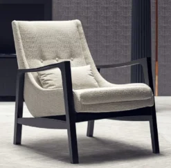 Casa Padrino Luxus Sessel Cremeweiß / Matt Schwarz 71 x 78 x H. 92 cm - Wohnzimmer Sessel - Hotel Sessel - Wohnzimmer Möbel - Hotel Möbel - Luxus Möbel - Luxus Einrichtung