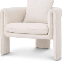 Casa Padrino Luxus Sessel Creme 81 x 77 x H. 68 cm - Wohnzimmer Sessel - Hotel Sessel - Wohnzimmer Möbel - Luxus Möbel - Wohnzimmer Einrichtung - Luxus Einrichtung - Möbel Luxus