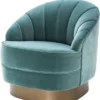 Casa Padrino Luxus Sessel Dunkeltürkis / Mattgold 77 x 80 x H. 78 cm - Hotel Möbel