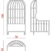 Casa Padrino Luxus Sessel Dunkelgrün / Gold 78 x 78 x H. 156 cm - Wohnzimmer Sessel - Hotel Sessel - Wohnzimmer Möbel - Hotel Möbel - Luxus Möbel