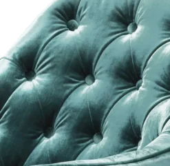 Casa Padrino Luxus Sessel Ägäisches Grün / Schwarz / Gold 65 x 80 x H. 88 cm - Chesterfield Möbel