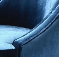 Casa Padrino Luxus Sessel Ägäisches Blau / Schwarz 70 x 88 x H. 85 cm - Hotel Möbel