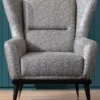 Casa Padrino Luxus Sessel Grau / Schwarz 92 x 90 x H. 91 cm - Wohnzimmer Sessel - Hotel Sessel - Wohnzimmer Möbel - Hotel Möbel - Luxus Möbel - Luxus Wohnzimmer Einrichtung