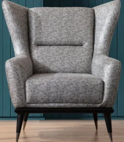 Casa Padrino Luxus Sessel Grau / Schwarz 92 x 90 x H. 91 cm - Wohnzimmer Sessel - Hotel Sessel - Wohnzimmer Möbel - Hotel Möbel - Luxus Möbel - Luxus Wohnzimmer Einrichtung