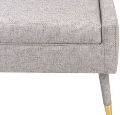 Casa Padrino Luxus Sessel Grau / Gold 76 x 88 x H. 89 cm - Wohnzimmer Sessel im Neoklassichen Stil - Designer Wohnzimmermöbel