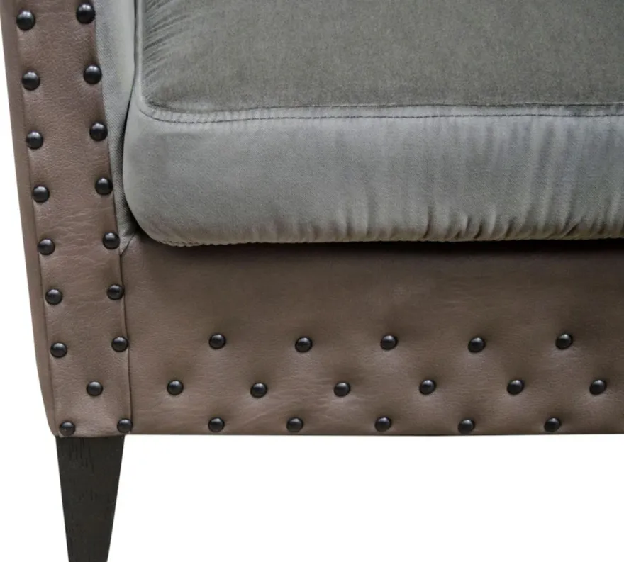 Casa Padrino Luxus Sessel Grau / Braun / Schwarz 61 x 71 x H. 69 cm - Hotel & Restaurant Möbel