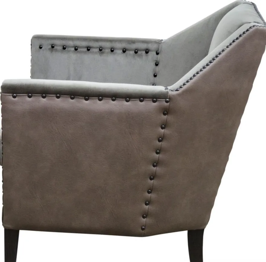 Casa Padrino Luxus Sessel Grau / Braun / Schwarz 61 x 71 x H. 69 cm - Hotel & Restaurant Möbel
