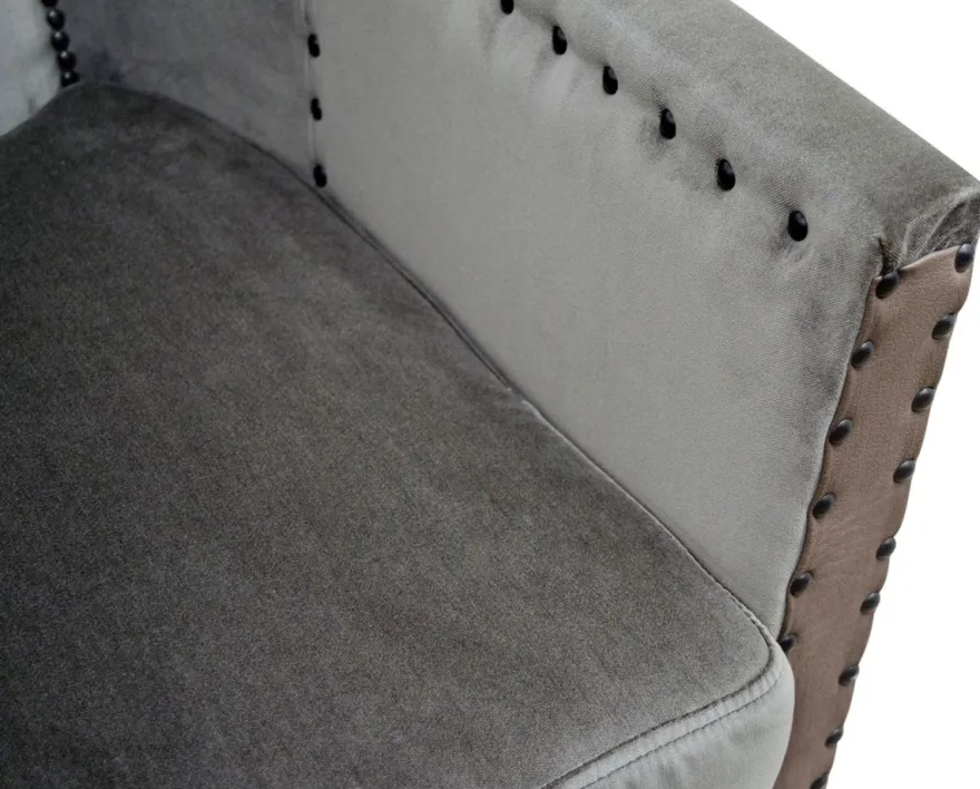 Casa Padrino Luxus Sessel Grau / Braun / Schwarz 61 x 71 x H. 69 cm - Hotel & Restaurant Möbel