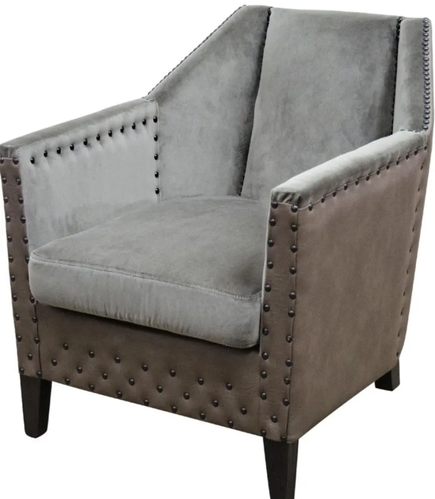Casa Padrino Luxus Sessel Grau / Braun / Schwarz 61 x 71 x H. 69 cm - Hotel & Restaurant Möbel