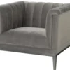 Casa Padrino Luxus Sessel Grau 89 x 86 x H. 75 cm - Wohnzimmermöbel