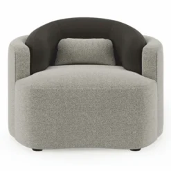 Casa Padrino Luxus Sessel Grau / Schwarz 100 cm - Wohnzimmer & Hotel Möbel