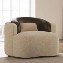 Casa Padrino Luxus Sessel Grau / Schwarz 100 cm - Wohnzimmer & Hotel Möbel