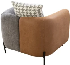 Casa Padrino Luxus Sessel Grau / Braun / Schwarz 80 x 90 x H. 70 cm - Wohnzimmer Sessel - Hotel Sessel - Wohnzimmer Möbel - Luxus Möbel - Wohnzimmer Einrichtung - Luxus Einrichtung
