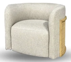 Casa Padrino Luxus Sessel Grau / Naturfarben 93 x 75 x H. 69 cm - Wohnzimmer Sessel - Hotel Sessel - Wohnzimmer Möbel - Hotel Möbel - Luxus Möbel - Wohnzimmer Einrichtung - Luxus Einrichtung