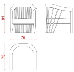 Casa Padrino Luxus Sessel Grau / Gold 75 x 75 x H. 81 cm - Wohnzimmer Sessel - Hotel Sessel - Wohnzimmer Möbel - Hotel Möbel - Luxus Möbel