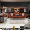 Casa Padrino Luxus Sessel Grau / Gold 75 x 90 x H. 95 cm - Moderner Wohnzimmer Sessel - Wohnzimmer Möbel