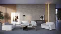Casa Padrino Luxus Sessel Grau / Messing 130 x 103 x H. 80 cm - Luxus Möbel