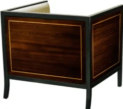 Casa Padrino Luxus Sessel Grau / Schwarz / Braun 70 x 70 x H. 67,5 cm - Hotel Möbel