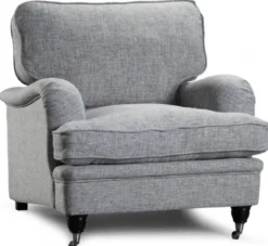 Casa Padrino Luxus Sessel Grau / Schwarz 90 x 98 x H. 92 cm - Wohnzimmer Sessel - Wohnzimmer Möbel - Luxus Kollektion