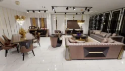 Casa Padrino Luxus Sessel Grau / Braun / Schwarz / Gold - Edler Wohnzimmer & Hotel Sessel - Wohnzimmer & Hotel Möbel - Luxus Qualität